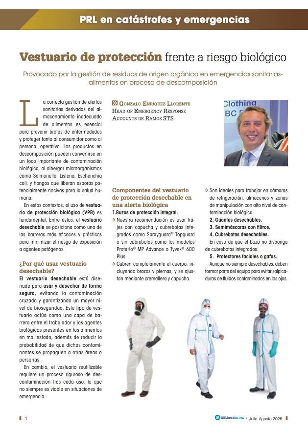 RamosSts_'s tweet photo. 🆕 Nueva colaboración en la revista @Revista_FSL  ! 🎉

🗣️ Descubre el artículo redactado por Gonzalo Enríquez Llorente Head of Emergency Response Accounts de RAMOS STS® 

¡Lee más sobre Vestuario de protección frente a riesgo biológico Provocado!

#SeguridadLaboral #RamosSTS https://t.co/lxxsNNkXir