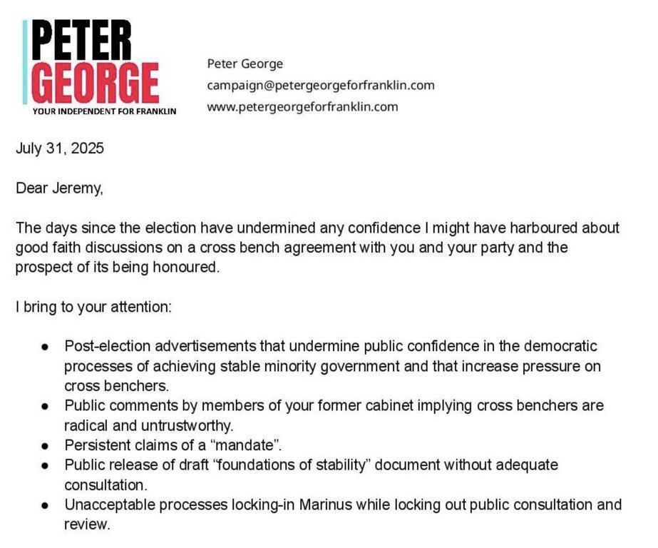 Toxic negative campaigning and obstinate behaviour in government has consequences.

It makes collaborative minority government unworkable.

I suspect that the Tasmanian Liberals are about to learn this the hard way #auspol