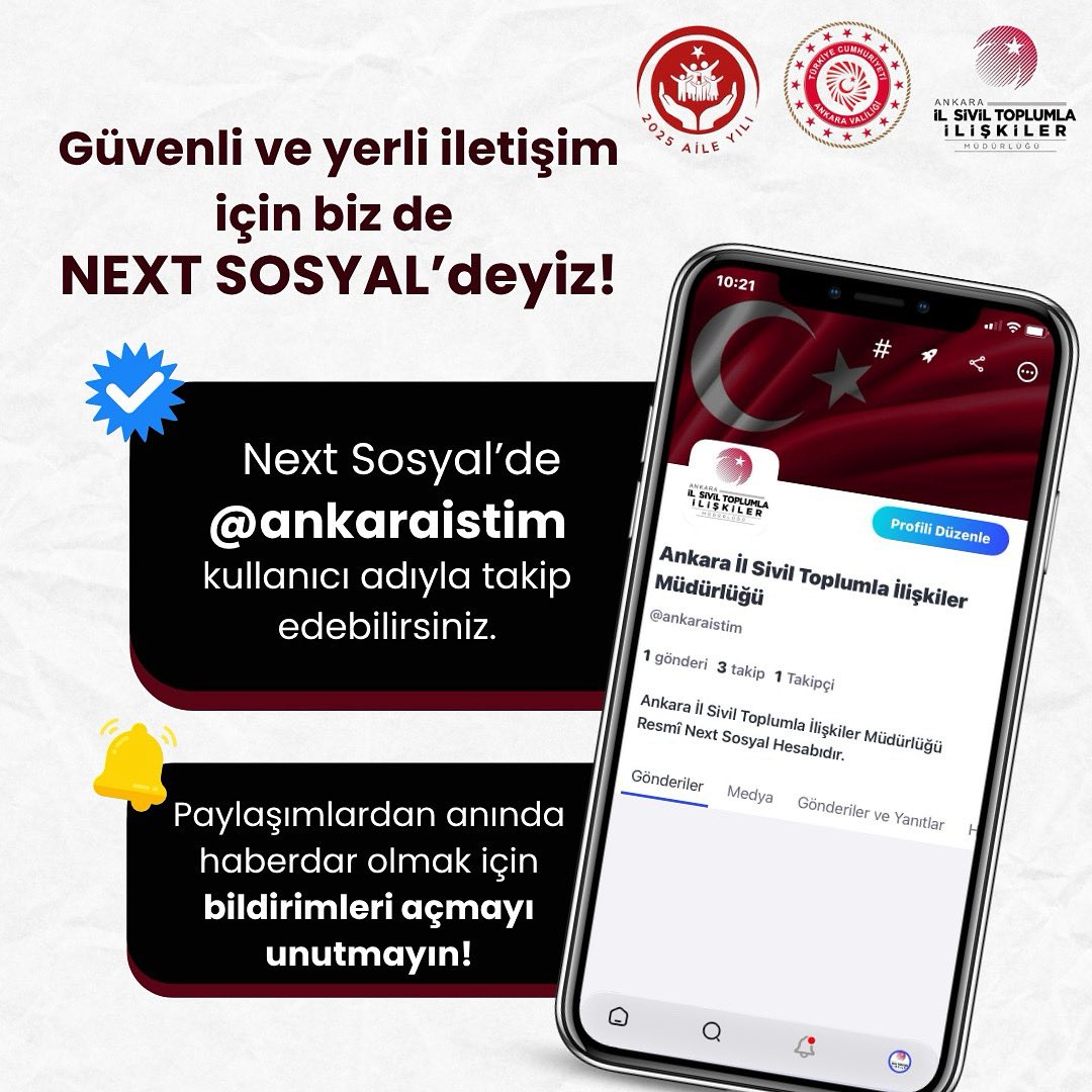🚀 NEXT SOSYAL
Yerli ve Milli Teknolojilerini geliştiren güçlü Türkiye 🇹🇷 
Next Sosyal’ de yerimizi aldık.
Hayırlı Olsun. 🚀  #NextSosyal