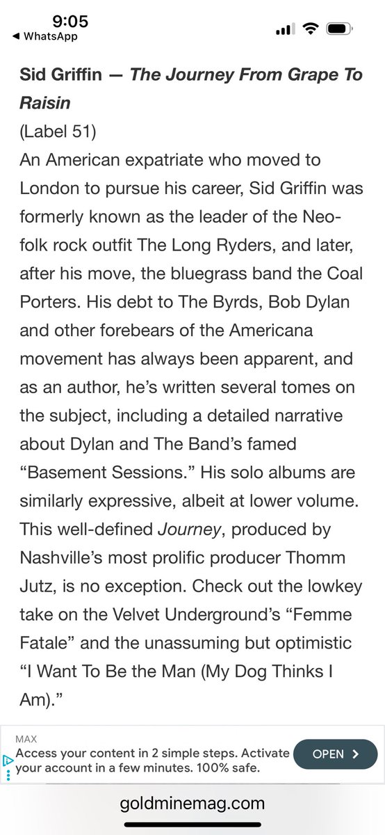 MayePrivatRealm's tweet photo. So thrilled to see this new review from @Goldmine_mag about my @flatironlabel51 release The Journey From Grape To Raisin. 🙏 🎶🟰https://t.co/UScPa4rg9a https://t.co/jSs4zakfOQ