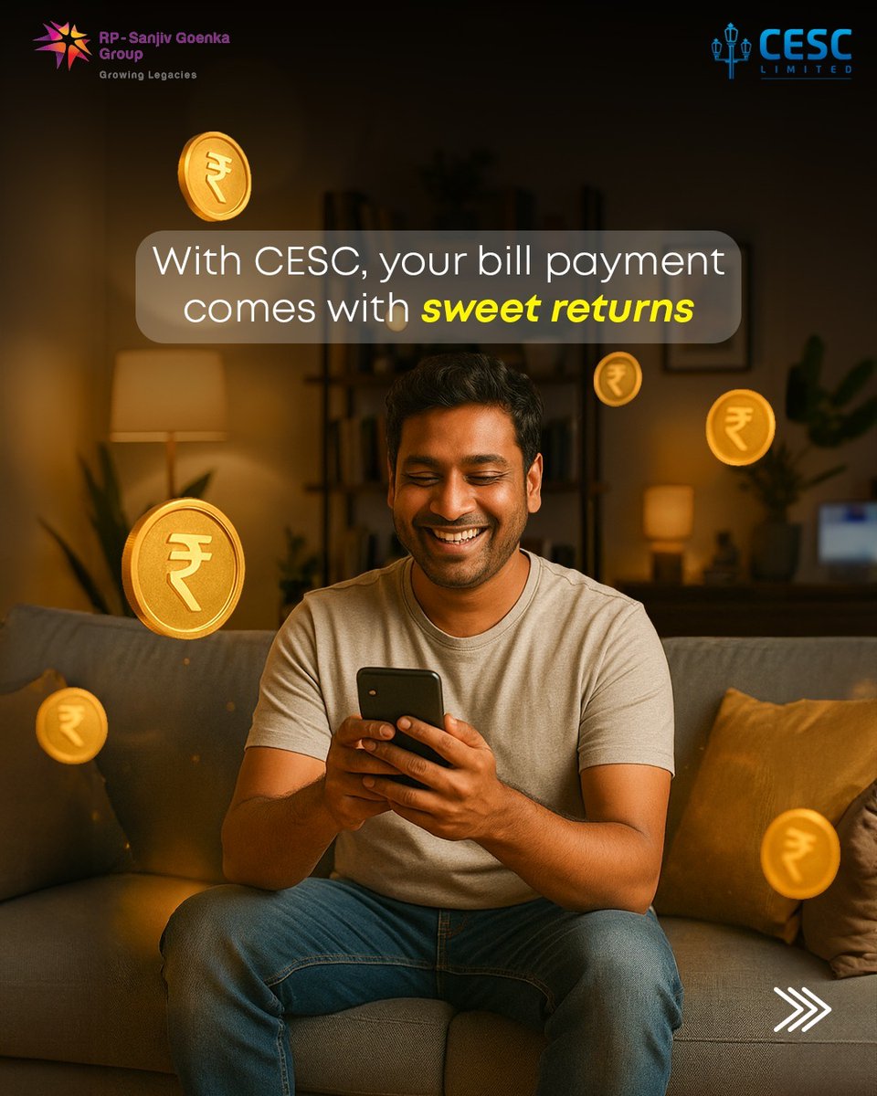 CESCLimited's tweet photo. Pay online with CESC. Fast, simple, sorted    
 
-Multiple bill payment options
-1% additional rebate
-200 redeemable reward points
 
Bill payment does not get easier and quicker than this!

#SmartChoicesWithCESC #CESC #LightingupliveswithCESC #CESCAPPS #MobileApps #OnlinePayments #PayDigital #GoDigital #OnlineServices