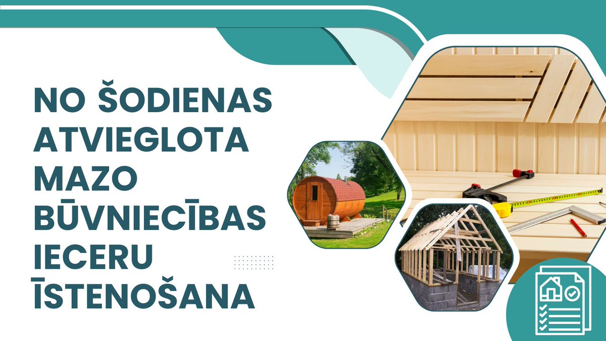 🛖Sākot ar 2025. gada 1. augustu, mazas ēkas (līdz 25 m²) ciemos, lauku teritorijās un arī pilsētās, kur atļauta savrupmāju apbūve, drīkst būvēt bez jebkādas dokumentācijas!
✅Svarīgi – šie atvieglojumi mazinās birokrātiju visā Latvijā!
🔗ej.uz/wrp3