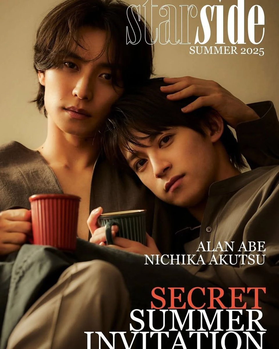BoysLoveInsider's tweet photo. ✨ ALAN &amp; AKUTSU TAKE OVER STARSIDE MAGAZINE!✨
The #IBecameTheMainRoleOfABLDrama duo shines on their first cover together—and they’re serving looks!📸🔥

💫 From BL co-stars to cover stars—these two were destined to slay.

#AlanAndAkutsu #StarsideMagazine #BLPhotoshoot #BLShip https://t.co/Satrv52exc