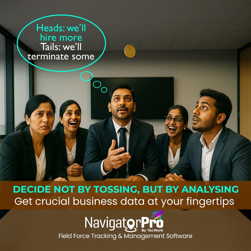 NavigatorPr0's tweet image. Heads: Hire 
Tails: Fire 
Boss, your biz deserves better than a coin toss.
📊Get real-time insights 
📈Make informed calls 
All with our smart analytics tool.
🔗Visit our site & decide with data.shorturl.at/ix2Vl
#fieldforcemanagement #fieldforcetracking #trackingsoftware