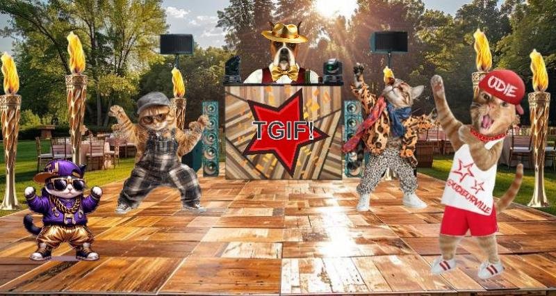 Happy Friday, pals! 😺🎉

Who's ready to cut loose?!