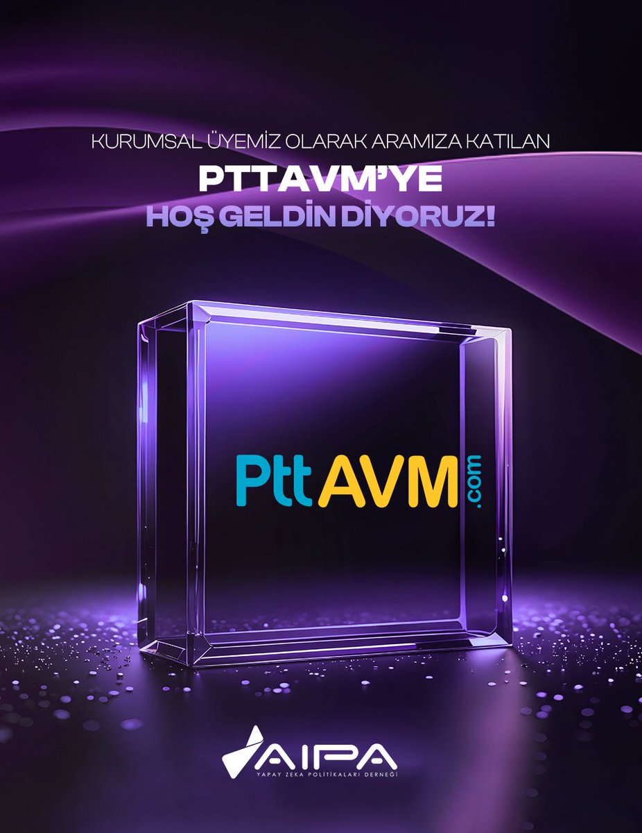 Kurumsal üyemiz olarak aramıza katılan PttAVM'ye hoşgeldin diyoruz!

***

We welcome PttAVM as our corporate member!

#aipaturkey #ai #yapayzeka 🧠🤖🦾🚀