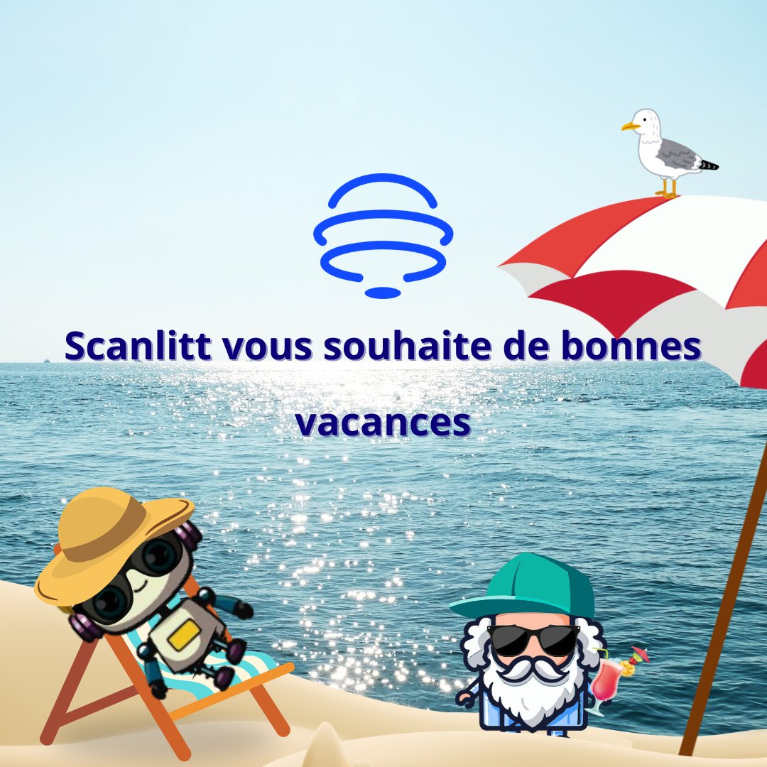 scanlitt's tweet photo. 🌞 Bonnes vacances à toutes et à tous ! 🌴

L’équipe Scanlitt prend une pause estivale bien méritée ☀️
Nos bureaux seront fermés du 1er août (17h) au 18 août (9h).

À très bientôt,
L’équipe Scanlitt https://t.co/nAwARlKcli