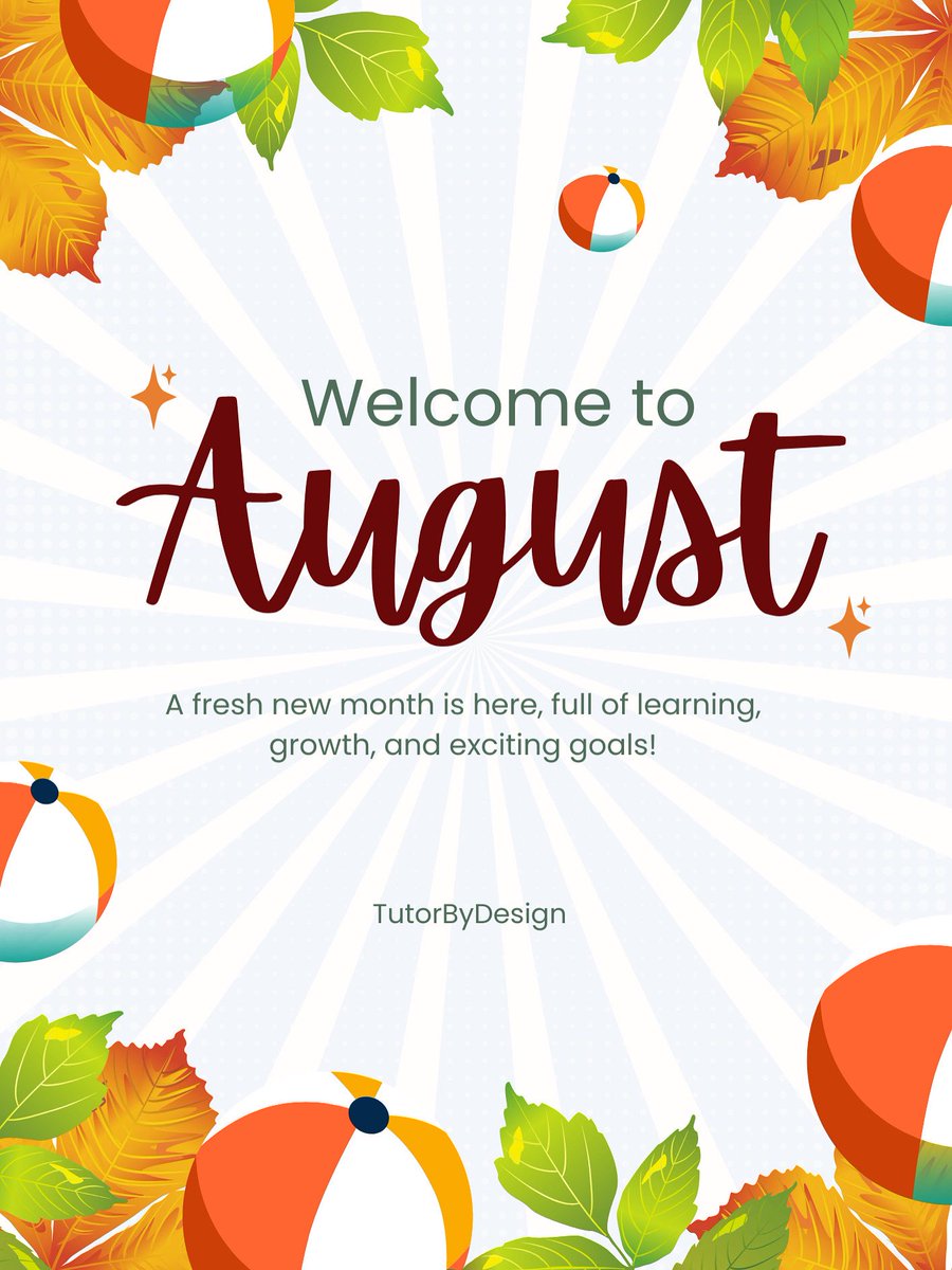 TutorByDesign's tweet photo. Hello August! A new month means new goals, fresh starts, and endless opportunities to grow and learn! 📚
At TutorByDesign, we’re excited to help more amazing kids build confidence, master new skills, and fall in love with learning one lesson at a time. https://t.co/mDRvbwR3wo