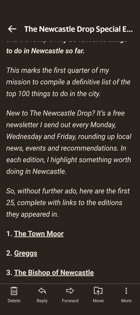 Got one of those top 100 things 'to do' in #Newcastle. Coming in at number three is The Bishop Of Newcastle 🫨 - which seems a bit presumptuous to me given she's a woman of the cloth...