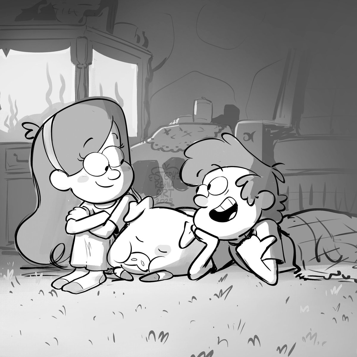 Haven’t drawn the lil Pines’ in a while. 

#dipperpines #mabelpines #GravityFalls #gravityfallsfanart