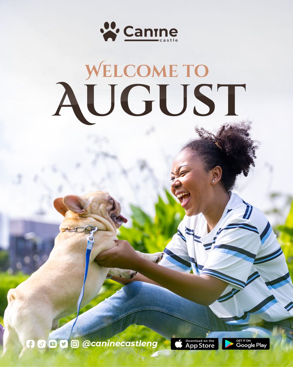 New month, same loyal companions 🐶💙. Let this August be full of playful paws, good health, and joyful barks. Happy New Month from us at Canine Castle!

#caninecastle #petlovers #caninecare