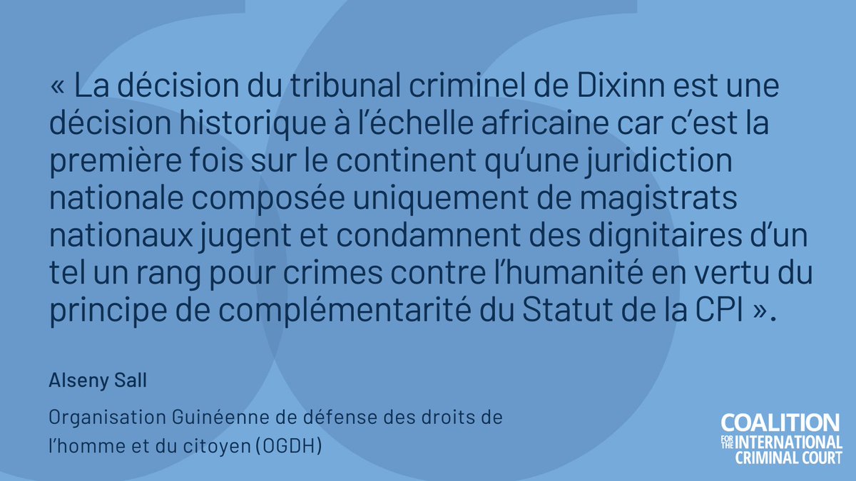 Ce verdict historique, qui a notamment condamné Dadis Camara, en tant que commandant en chef responsable des crimes de 2009, à 20 ans de prison, a été salué par de nombreux Guinéen·ne·s et partenaires internationaux de la Guinée comme une forme de justice.