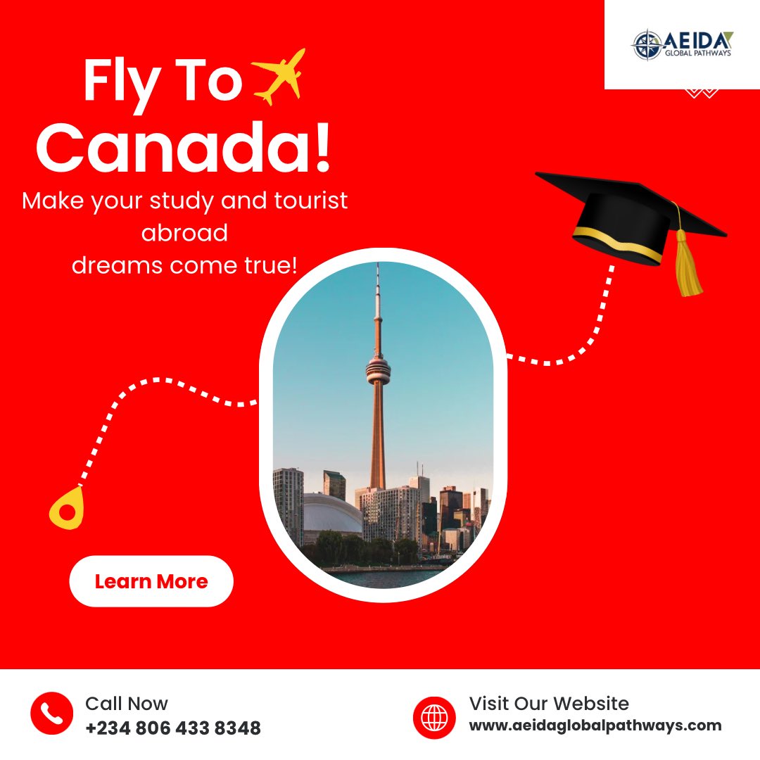Canada is Calling! 🇨🇦
Apply now for your Study or Tourist Visa with Aeida Global Pathways.
We provide complete support — from documentation to Proof of Funds and bookings.