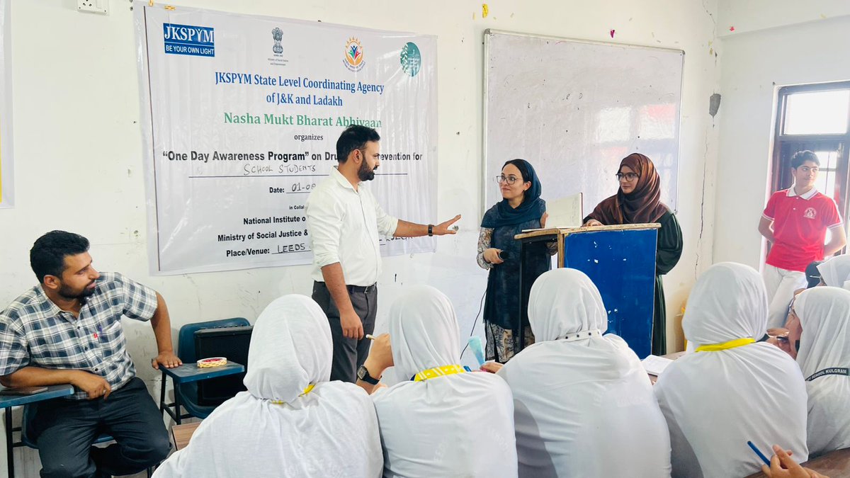 JKSPYM_NGO (@jkslca) on Twitter photo JKSPYM #SLCA organized Drug Education Prog in Leeds Convent School, District Kulgam in collab. with <a href="/MSJEGOI/">Ministry of Social Justice & Empowerment, GOI</a> <a href="/NISD_India/">National Institute of Social Defence (NISD)</a> <a href="/NMBA_MSJE/">Nasha Mukt Bharat Abhiyaan</a> . Around 122 students and teachers participated in the prog <a href="/srinagaradmin/">Srinagar district administration</a> <a href="/dmjammuofficial/">District Magistrate, Jammu</a> <a href="/DswoJammu/">District Social Welfare Office Jammu</a> <a href="/diprjk/">Information & PR, J&K</a> <a href="/ddiprjammu/">Information & PR Jammu</a> <a href="/CM_JnK/">Office of Chief Minister, J&K</a> <a href="/OfficeOfLGJandK/">Office of LG J&K</a> JKSPYM #SLCA organized Drug Education Prog in Leeds Convent School, District Kulgam in collab. with <a href="/MSJEGOI/">Ministry of Social Justice & Empowerment, GOI</a> <a href="/NISD_India/">National Institute of Social Defence (NISD)</a> <a href="/NMBA_MSJE/">Nasha Mukt Bharat Abhiyaan</a> . Around 122 students and teachers participated in the prog <a href="/srinagaradmin/">Srinagar district administration</a> <a href="/dmjammuofficial/">District Magistrate, Jammu</a> <a href="/DswoJammu/">District Social Welfare Office Jammu</a> <a href="/diprjk/">Information & PR, J&K</a> <a href="/ddiprjammu/">Information & PR Jammu</a> <a href="/CM_JnK/">Office of Chief Minister, J&K</a> <a href="/OfficeOfLGJandK/">Office of LG J&K</a>
