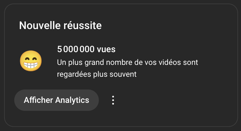 5 MILLIONS DE VUE ATTEINTS SUR MA CHAÎNE YOUTUBE, MERCI 🎉🫶 #youtube #TopherYoutuber #GTA #GTAVI #GTA6 #GTAOnline