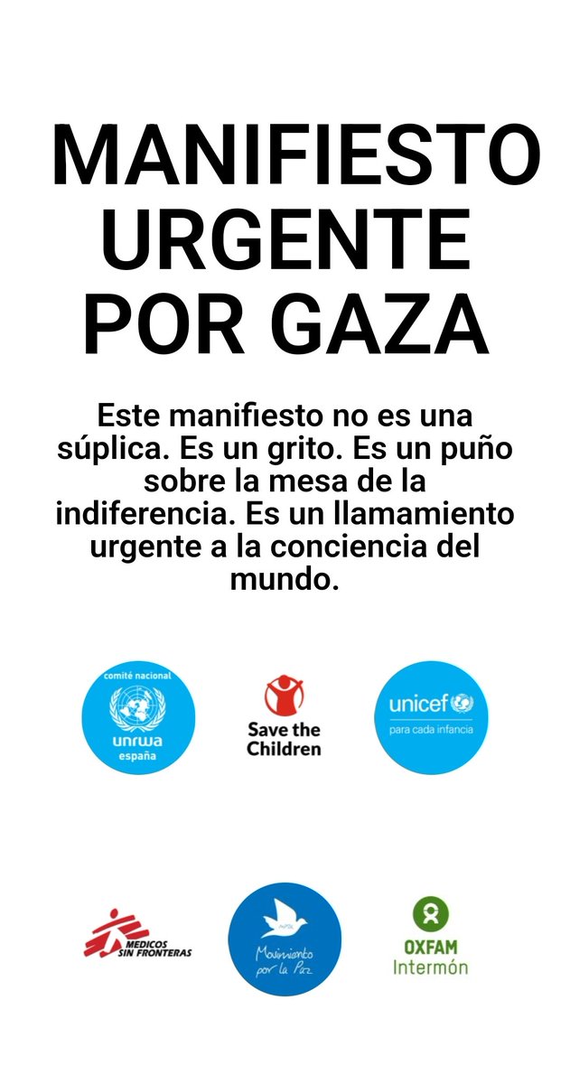 AEPCP nos sumamos al Manifiesto por el alto el fuego en Gaza junto con numerosas organizaciones nacionales e internacionales.
<a href="/unicef_es/">UNICEF España</a>
<a href="/MSF_Espana/">Médicos Sin Fronteras</a>
<a href="/SaveChildrenEs/">Save the Children Es</a>
<a href="/UNRWAes/">UNRWA.es</a>
<a href="/OxfamIntermon/">Oxfam Intermón</a>
<a href="/LaMovimiento/">MovimientoPorLaPaz</a>
manifiestourgenteporgaza.es/#firma
