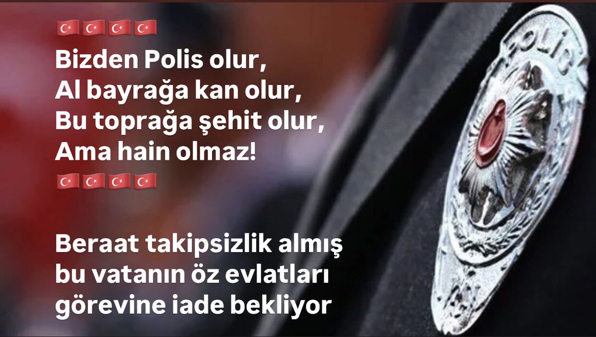 gul_inc🇹🇷 (@for_justice35) on Twitter photo <a href="/YildizFeti/">Feti Yıldız</a> Bu vatan bizim,
Toprağında babamın teri
Bayrağında anamın duası var.
Göğsümde taşıdığım ay yıldızım namusum,
Belimde taşıdığım silahım gururum,
Haksızca ihraç olduğum mesleğim onurumdur
Hiç yere harcanan bu ülkenin öz evlatlarını görün artık‼️
#KomisyondaKHKyıÇözün <a href="/YildizFeti/">Feti Yıldız</a> Bu vatan bizim,
Toprağında babamın teri
Bayrağında anamın duası var.
Göğsümde taşıdığım ay yıldızım namusum,
Belimde taşıdığım silahım gururum,
Haksızca ihraç olduğum mesleğim onurumdur
Hiç yere harcanan bu ülkenin öz evlatlarını görün artık‼️
#KomisyondaKHKyıÇözün