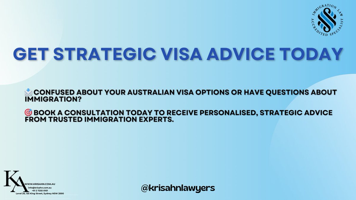 krisahnlawyers's tweet image. ⚡️ Faster or Delayed? 📢NEW Visa Processing Time Updates Just Released!

#AustraliaVisa #VisaProcessingTime #ImmigrationUpdate #Subclass189 #Subclass190 #Subclass491 #PartnerVisa #TSSVisa #186Visa #MigrationLawyer