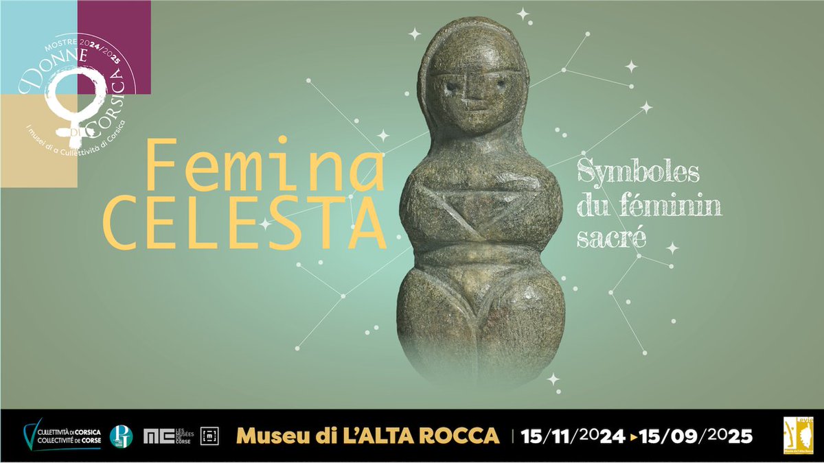 Prugrammazione Donne di Corsica : "Femina Celesta. Symboles du féminin sacré", da vede in u Museu di l’Alta Rocca in Livia. Découvrez des représentations féminines méditerranéennes, du Paléolithique gravettien à l’âge du Bronze. Da scopre sinu à u 15/09/25
isula.corsica/Exposition-Fem…