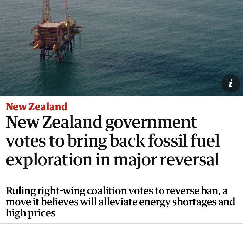 Trump bans climate action.
EU buys $750 BILLION in US oil &amp; gas.
New Zealand drills drills drills.

Climate pledges fall like dominoes &amp; our kids’ futures burn before our eyes. 

We’re allowing ourselves to be governed by bullies, cowards &amp; fossil fuel shills.