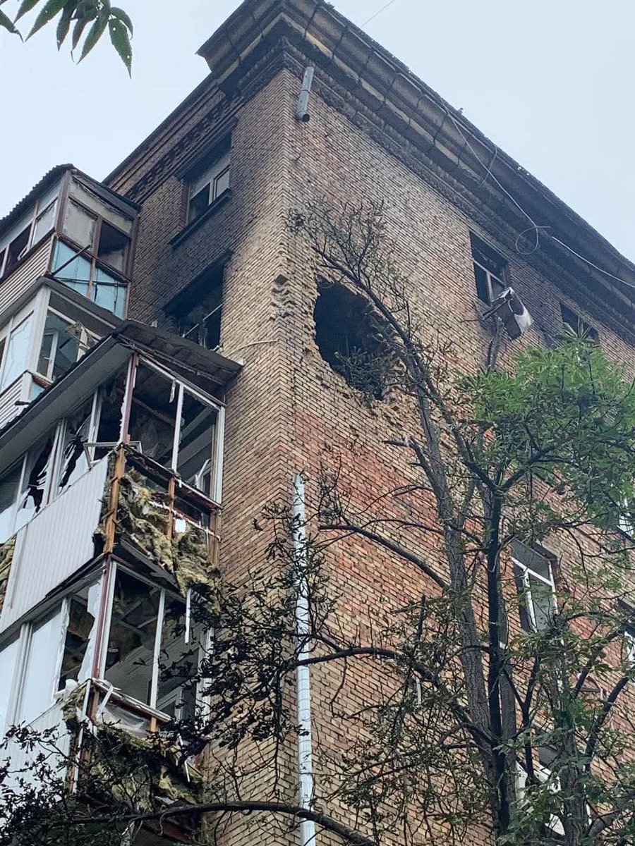 Every morning for over 3 years now, first thing I do - I check a bunch of telegram channels to see what happened in my hometown Kyiv overnight, check with family if they are ok, check which buildings were hit... 

This photo looked like the building I grew up in... Very similar💔