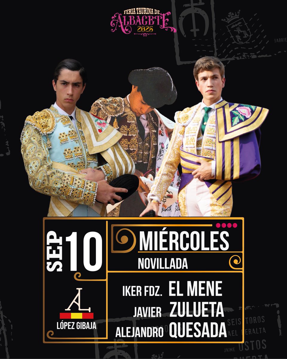 Plaza de toros de Albacete oficial (@albacetetoros) on Twitter photo ๐ Las ๐ป๐ผ๐๐ถ๐น๐น๐ฎ๐ฑ๐ฎ๐ ๐ฐ๐ผ๐ป ๐ฝ๐ถ๐ฐ๐ฎ๐ฑ๐ผ๐ฟ๐ฒ๐ que se van a celebrar esta ๐๐ฒ๐ฟ๐ถ๐ฎ ๐ง๐ฎ๐๐ฟ๐ถ๐ป๐ฎ ๐ฑ๐ฒ ๐๐น๐ฏ๐ฎ๐ฐ๐ฒ๐๐ฒ
ยกLa importancia de apostar por la cantera!
9 y 10 de septiembre
plazatorosalbacete.com ๐ Las ๐ป๐ผ๐๐ถ๐น๐น๐ฎ๐ฑ๐ฎ๐ ๐ฐ๐ผ๐ป ๐ฝ๐ถ๐ฐ๐ฎ๐ฑ๐ผ๐ฟ๐ฒ๐ que se van a celebrar esta ๐๐ฒ๐ฟ๐ถ๐ฎ ๐ง๐ฎ๐๐ฟ๐ถ๐ป๐ฎ ๐ฑ๐ฒ ๐๐น๐ฏ๐ฎ๐ฐ๐ฒ๐๐ฒ
ยกLa importancia de apostar por la cantera!
9 y 10 de septiembre
plazatorosalbacete.com