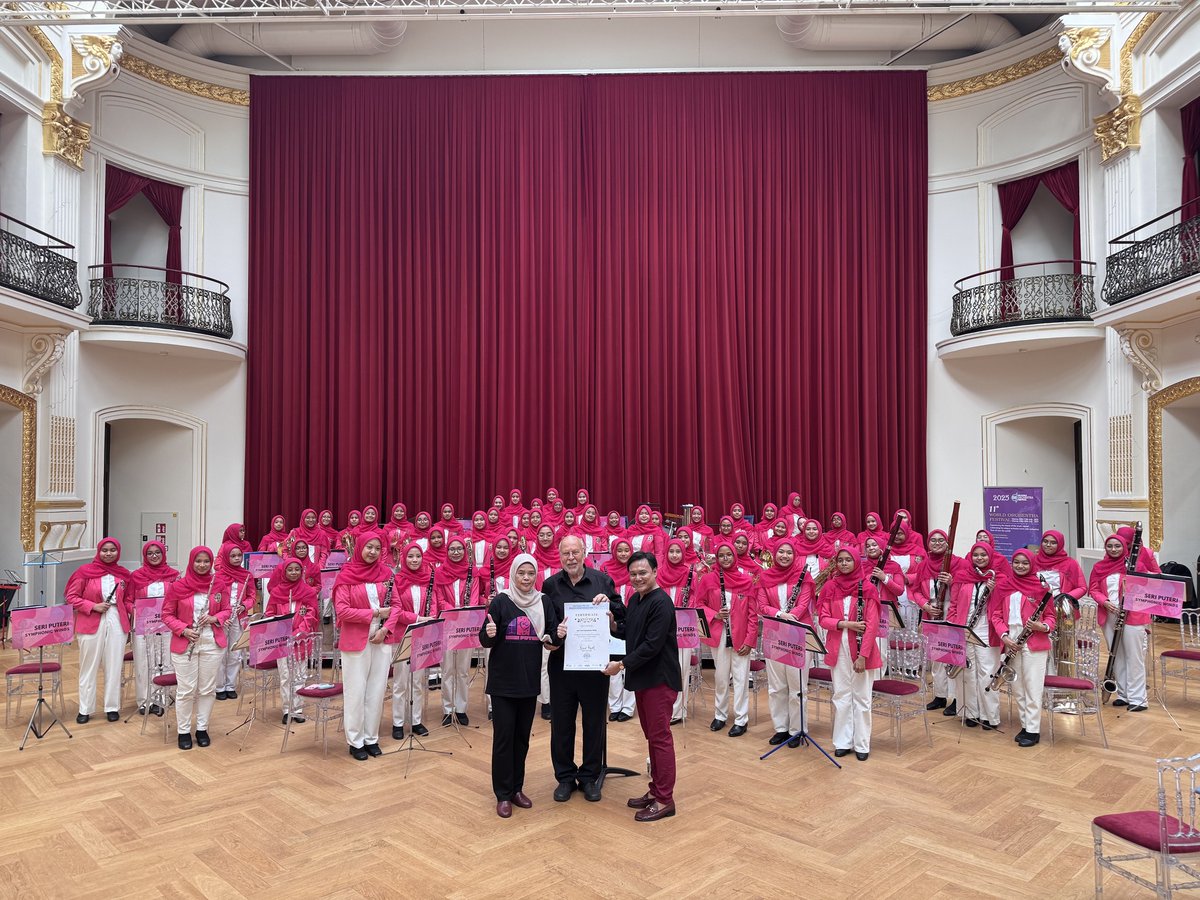 Cyberjaya Malaysia (@cyberjayabuzz) on Twitter photo Congratulations to Sekolah Seri Puteri, Cyberjaya and the Seri Puteri Symphonic Winds (SPWinds) for winning the prestigious Golden Award in the Wind Orchestra - Teenager category at the 11th World Orchestra Festival held in Vienna, Austria from 23 - 26 July 2025!
<a href="/Twt_Cyberjaya/">Cyberjaya Info</a> Congratulations to Sekolah Seri Puteri, Cyberjaya and the Seri Puteri Symphonic Winds (SPWinds) for winning the prestigious Golden Award in the Wind Orchestra - Teenager category at the 11th World Orchestra Festival held in Vienna, Austria from 23 - 26 July 2025!
<a href="/Twt_Cyberjaya/">Cyberjaya Info</a>