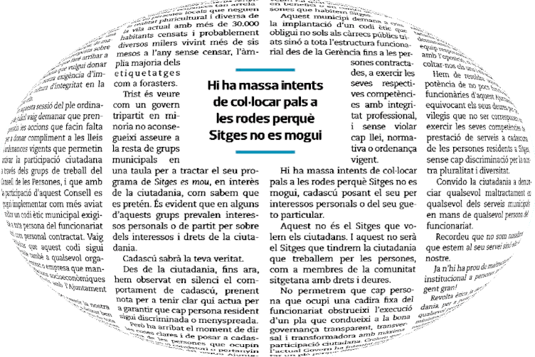 F. Fuster-Fabra Fdz. Interdependent Equity🌙✨🌞 (@f_fusterfabra) on Twitter photo RECOMANO LLEGIR el meu article a <a href="/lecodesitges/">L’Eco de Sitges</a> de AVUI, que estava previst pel 8 d'agost. Sembla que el tema que vaig tractar al ple d l'<a href="/AjSitges/">Ajuntament de Sitges</a> li donen molt més rellevància com a tema candent a #Sitges ..... Participació ciutadana JA en la governança municipal i menys pals a RECOMANO LLEGIR el meu article a <a href="/lecodesitges/">L’Eco de Sitges</a> de AVUI, que estava previst pel 8 d'agost. Sembla que el tema que vaig tractar al ple d l'<a href="/AjSitges/">Ajuntament de Sitges</a> li donen molt més rellevància com a tema candent a #Sitges ..... Participació ciutadana JA en la governança municipal i menys pals a