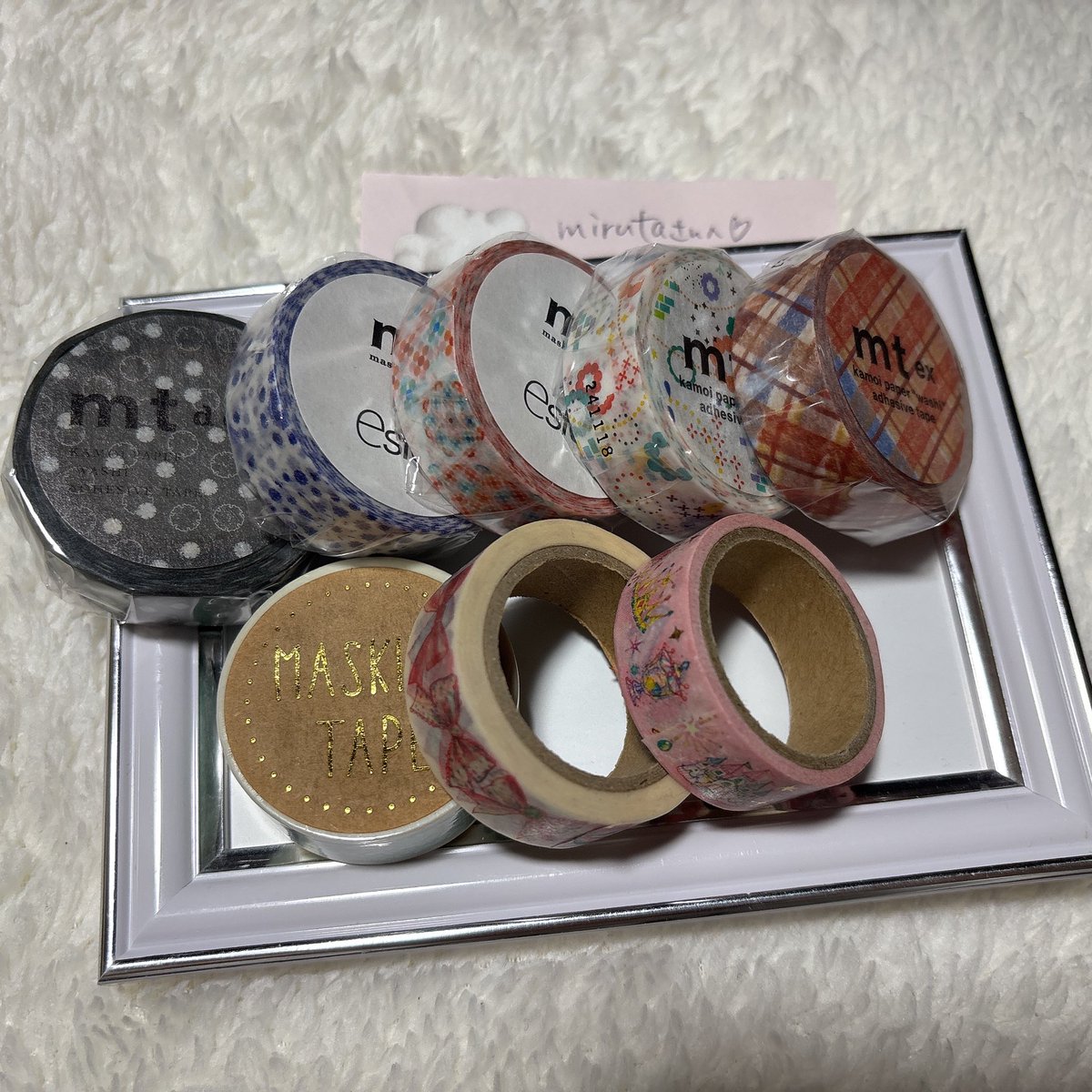 めちゃくちゃお久しぶりにですがりなさん꒰ <a href="/kozome_0919/">りな</a> ꒱と交換便をさせていただきました(ᐡт тᐡ)💗
探していたマスキングテープをとてもたくさんいただけてほんとに嬉しい限りです🥺🫶🏻少しずつ作業する余裕が出てきたので、相変わらずのんびりですが今後ともよろしくお願いします🌷
