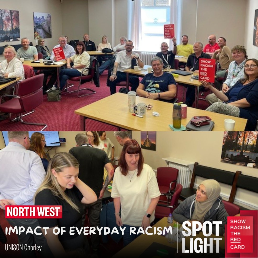 #SRtRCSpotlight: “Interactive elements and allowance for honest conversations”

Our North West did it again, delivering a successful training day with @UNISON Chorley👇🏻
🔗theredcard.org/news/srtrcspot…

@unisonnorthwest | #AntiRacism |  #Training | #SRtRC