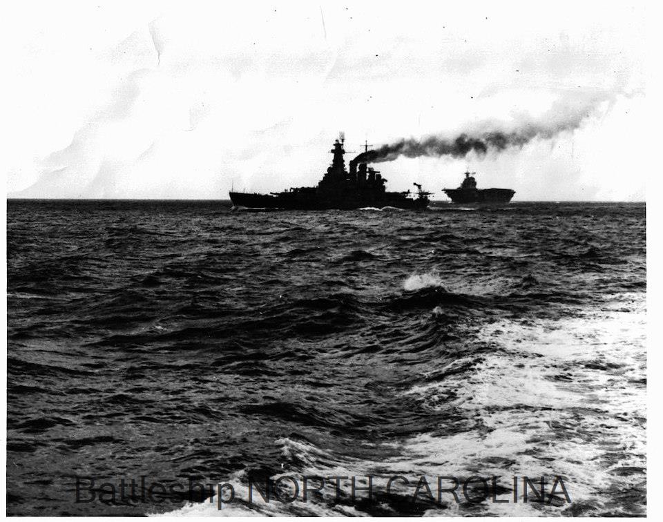 RichShips (@rich_ships) on Twitter photo USS North Carolina (BB-55) and USS Hornet (CV-8) training together somewhere between Hampton Roads, Virginia and Key West, Florida -
Picture taken from USS Washington (BB-56) between December 27, 1941 and January 29, 1941.
Via <a href="/battleshipnc/">Battleship NC</a> archives. USS North Carolina (BB-55) and USS Hornet (CV-8) training together somewhere between Hampton Roads, Virginia and Key West, Florida -
Picture taken from USS Washington (BB-56) between December 27, 1941 and January 29, 1941.
Via <a href="/battleshipnc/">Battleship NC</a> archives.