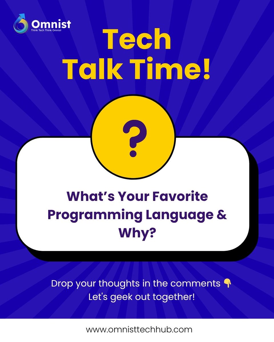 🚀 Tech Talk Time!
What’s your favorite programming language and why? 💻
Or here’s a challenge: Can you guess the tech behind the world’s first smartphone? 📱
Drop your thoughts in the comments 👇 Let's geek out together! ⚙️

#TechChallenge #CodingLife #TechTrivia #InnovationTalk
