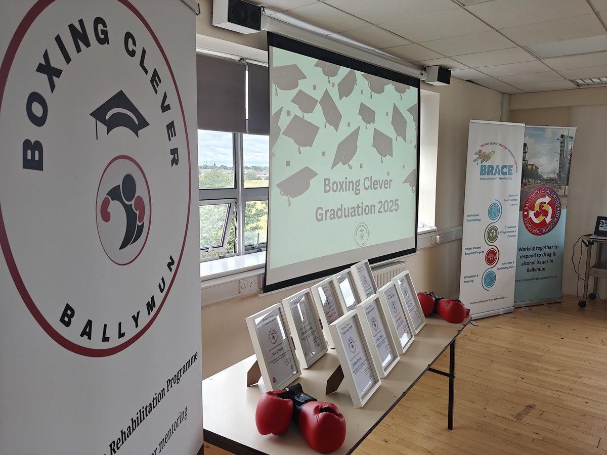Preparations ongoing this morning before the Boxing Clever Graduation in Brace at 11am. Thank you to  <a href="/BallymunLDATF/">Ballymun LDATF</a> who continue to support the programme <a href="/IreRecoveryAcad/">RecoveryAcademyIre</a>