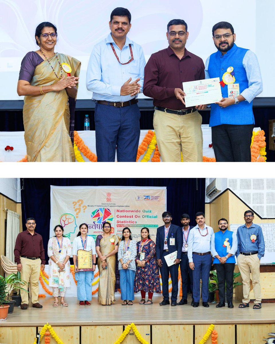 SridharHRS's tweet image. It was my absolute privilege to be the Quiz Master at the Quiz event-&apos;Anvesha 2.0&apos; organized by the National Statistics Office (NSO) under the aegis of Ministry of Statistics and Programme Implementation, Govt. of India. @GoIStats 

#quizmaster #quiz  #thinkquizzing