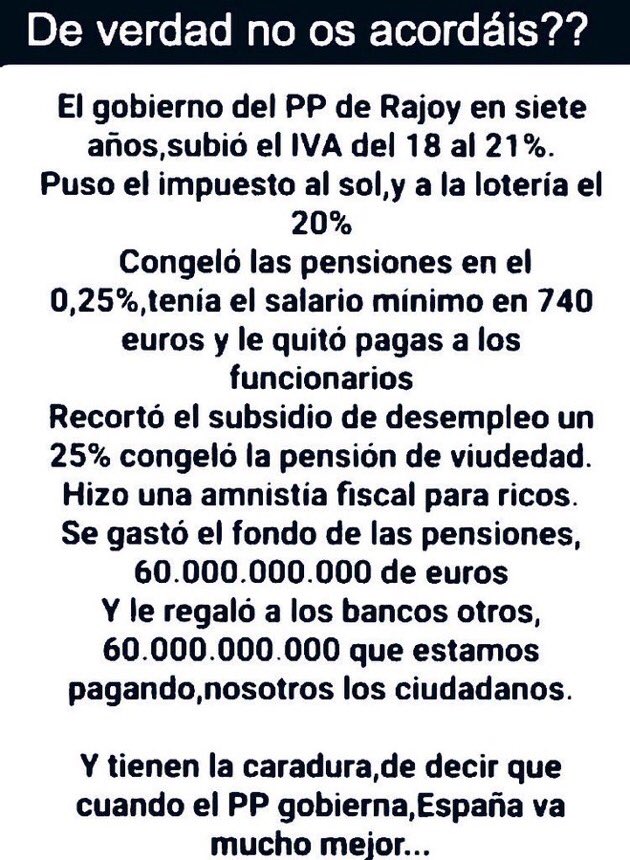 El gobierno del PP de M.Rajoy