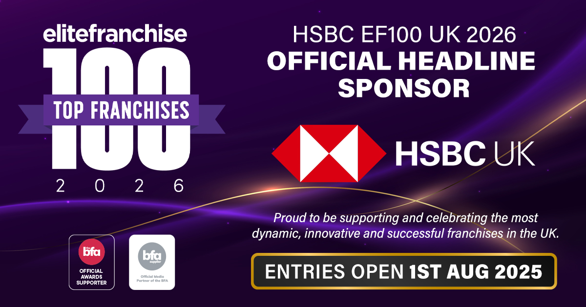 Welcome to <a href="/HSBC_UK/">HSBC UK</a>, our official headline sponsor for the #EF100 2026.🏆🥳

With over 30 years of experience in supporting the #UKfranchising, find out how the HSBC experts could help you.

Entries open TODAY. Apply for Free
Find out more: elitefranchisemagazine.co.uk/ef100

#awards