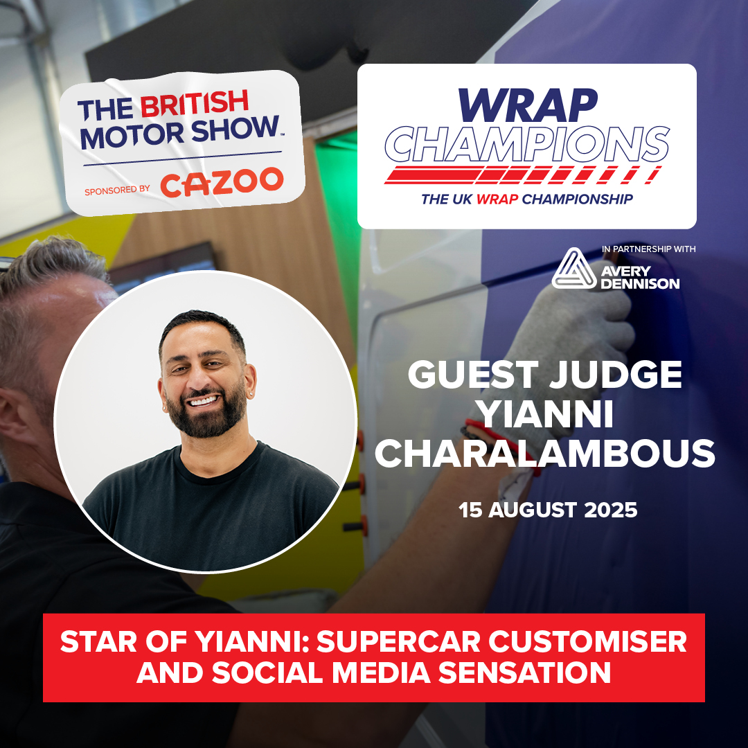 We’re thrilled to announce that <a href="/yiannimize/">Yianni Charalambous</a>, star of Yianni: Supercar Customiser and social media sensation, will be joining us on Friday 15th August to officially open the UK Wrap Championship Finals

tinyurl.com/4xfzwwry

#thebritishmotorshow #BMS2025 #cazoo #carshow