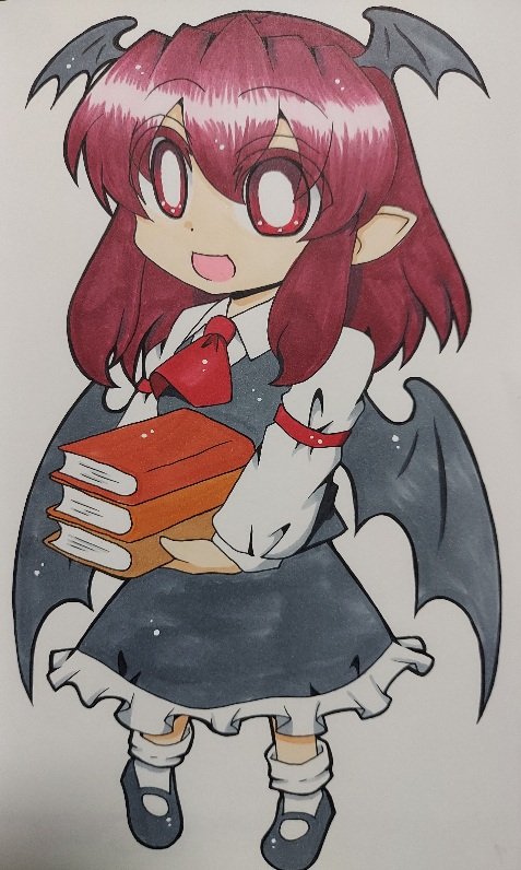 直筆色紙 東方 小悪魔 こぁ 一代大佐 世は並べて事も無し 赤川羽蘭 on X: