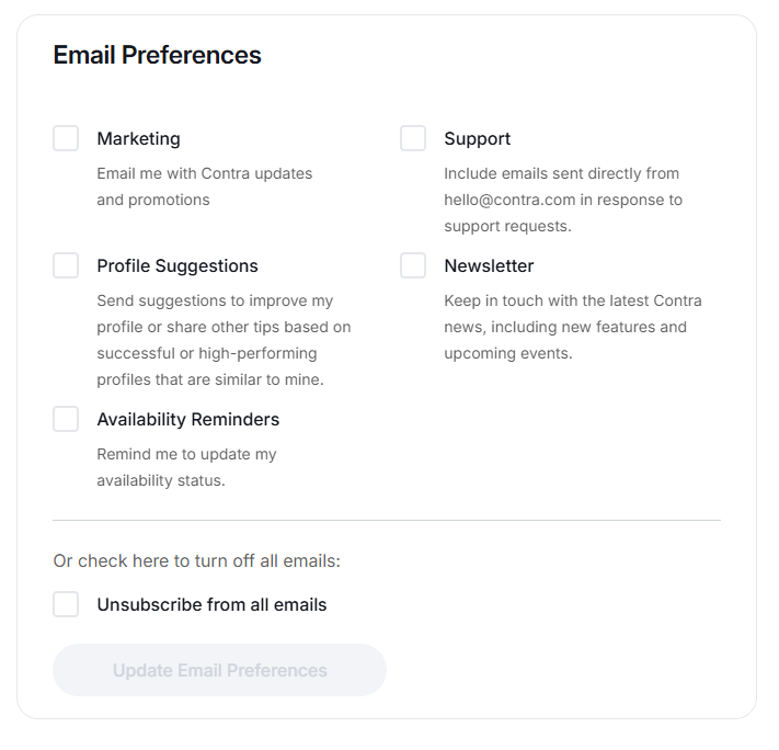 I heard that <a href="/contra/">Contra</a> has this weird behaviour, where it switches you off from 'accepting new clients', and you need to turn it on manually.

But why I got "no longer accepting clients" twice?🤔

Also, I actually got some leads for <a href="/flutterflow/">FlutterFlow</a> from contra. But I missed those