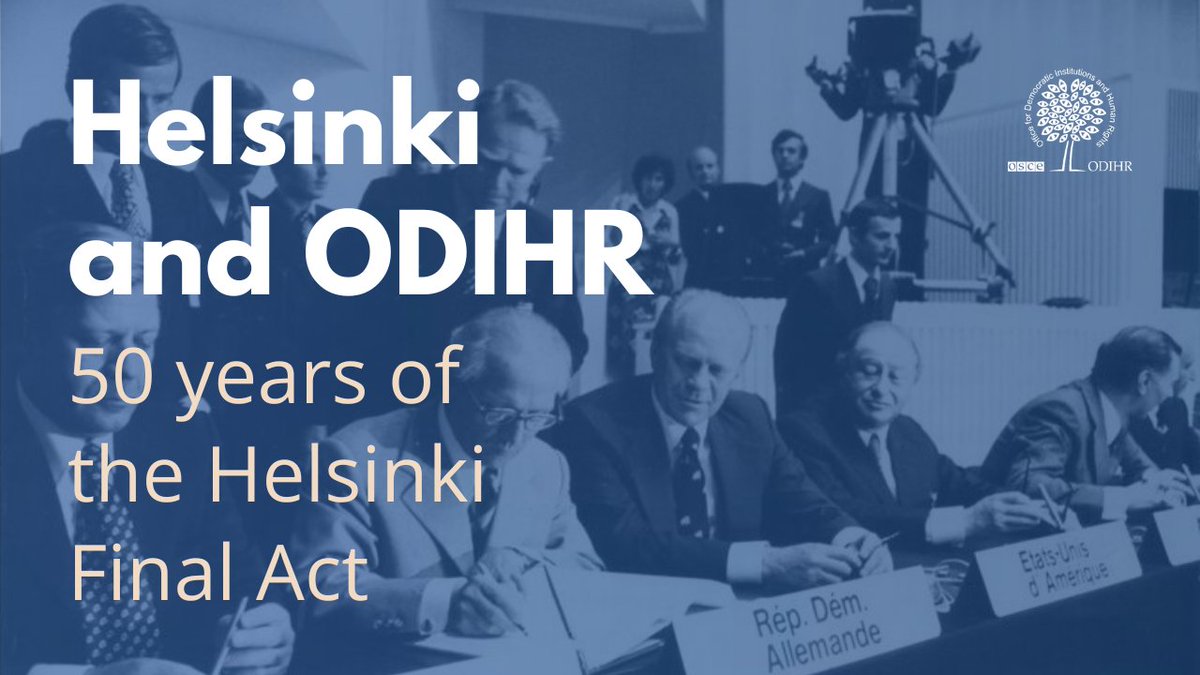The OSCE was founded on the principle that security is only possible when human rights are placed at its centre.

Fifty years after the Helsinki Final Act signature, this vision is more vital than ever.

ODIHR turns this vision into action, every day ⏩ bit.ly/4ffnWuq