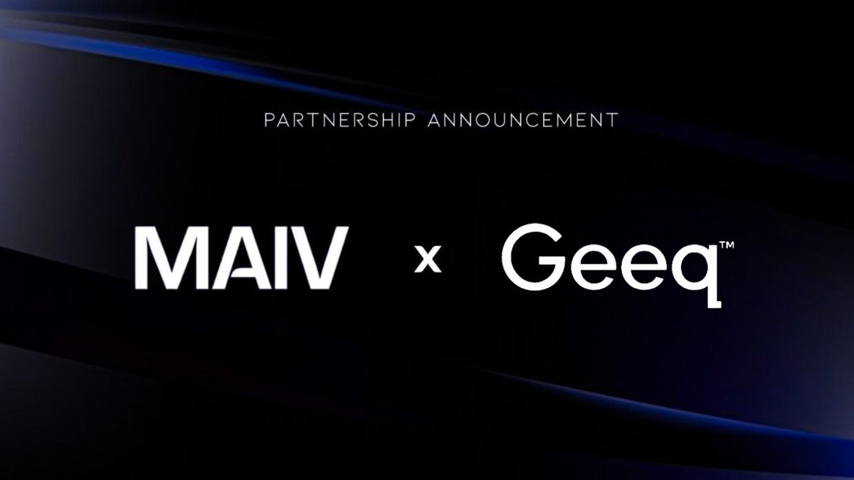 MAIV &amp; <a href="/GeeqOfficial/">Geeq</a> are exploring a collab to power the future of tokenized assets, cross-border payments and web3 capital markets! 🤝

MAIV will explore Geeq's verifiable, compliant, and scalable infra to bring real-world value, onchain! 🌱

Full collab announcement 🔜