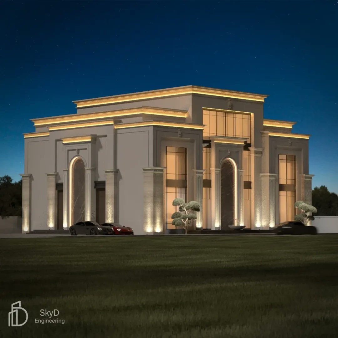 📍بمساحة 920 م²
🔷️ تصميم بنمط: نيو كلاسيك 
،،
#عدد_اللايك يمثل تقييمكم للتصميم♥️
طبعا البيت مكون من :