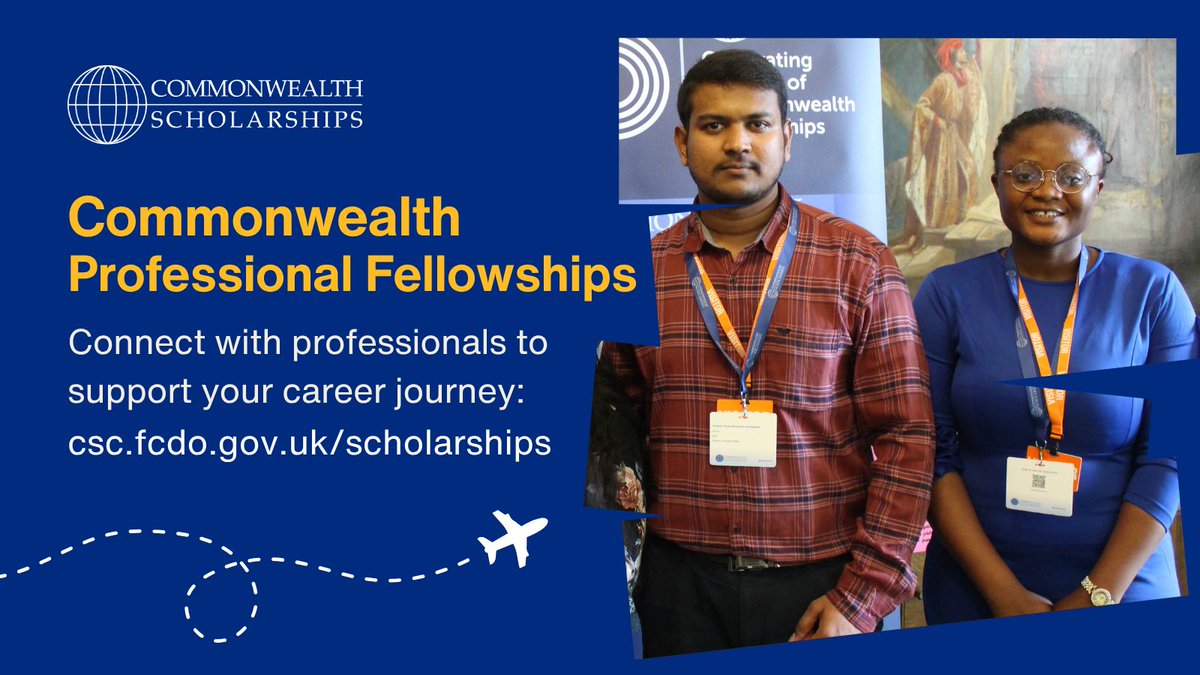 Commonwealth Scholarships Alumni Association-Kenya (@cscalumnikenya) on Twitter photo ๐ข Applications for Commonwealth Professional Fellowships are now open!
Here's a chance to gain practical experience applying real-world solutions to drive impact in your sector.
โฐ Deadline: 22/8/2025
๐ Apply now: bit.ly/4ofjIqS
#CommonwealthFellowships <a href="/commschols/">CSC in the UK</a> ๐ข Applications for Commonwealth Professional Fellowships are now open!
Here's a chance to gain practical experience applying real-world solutions to drive impact in your sector.
โฐ Deadline: 22/8/2025
๐ Apply now: bit.ly/4ofjIqS
#CommonwealthFellowships <a href="/commschols/">CSC in the UK</a>