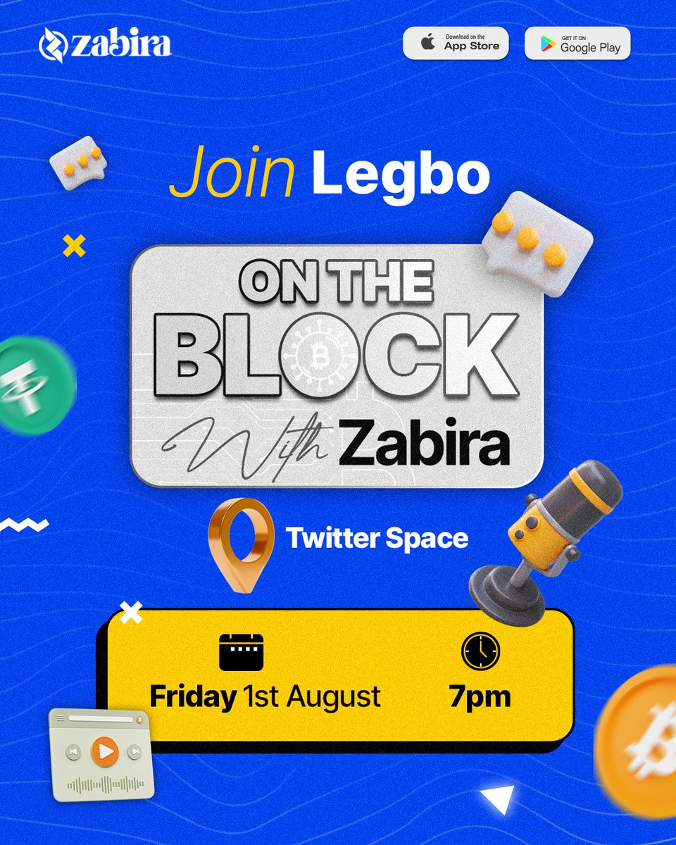 Zabira.ng (@thezabira) on Twitter photo It’s Friday, and we’re live!
Join <a href="/legbo_/">Legbo 👑 💎</a> and <a href="/Jide_Kel/">JÆ</a> On the Block with Zabira as we unpack his crypto journey, the wins, the lessons, and the shege he faced along the way.
Follow Zabira on X to stay in the loop and never miss conversations like this:
🔗x.com/i/spaces/1eaKb… It’s Friday, and we’re live!
Join <a href="/legbo_/">Legbo 👑 💎</a> and <a href="/Jide_Kel/">JÆ</a> On the Block with Zabira as we unpack his crypto journey, the wins, the lessons, and the shege he faced along the way.
Follow Zabira on X to stay in the loop and never miss conversations like this:
🔗x.com/i/spaces/1eaKb…