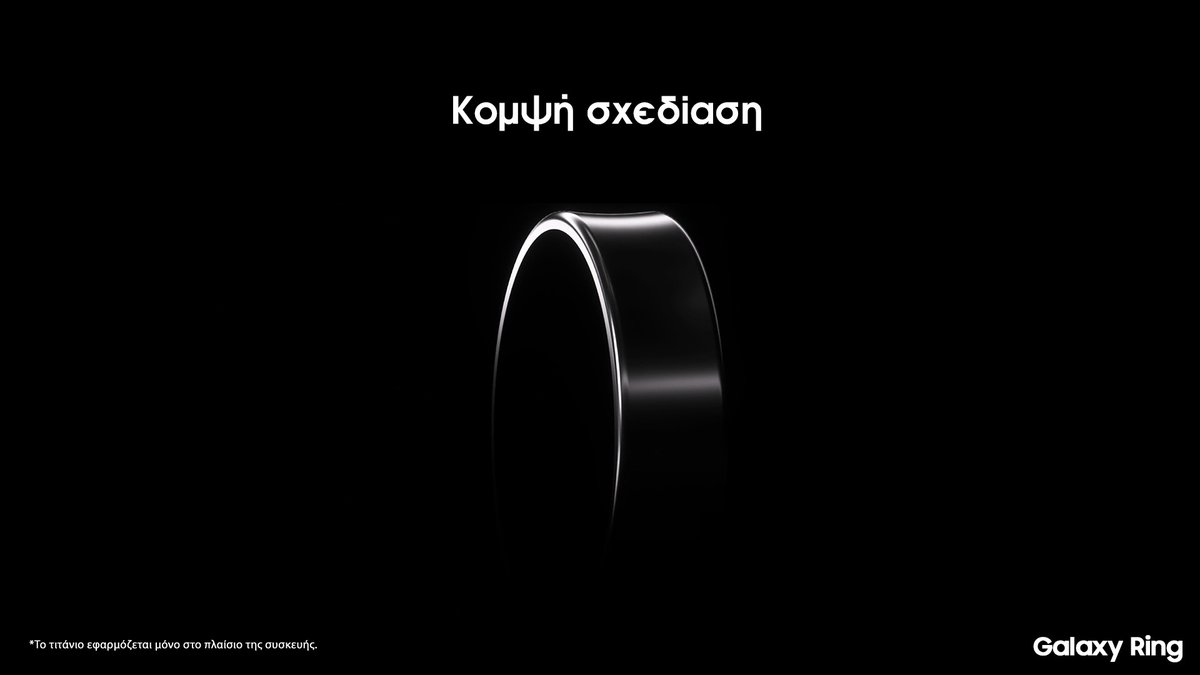 SamsungGreece's tweet image. Η τεχνολογία γίνεται κομψότητα. Η αντοχή, διακριτικό στυλ.
Το Galaxy Ring ενώνει τη minimal αισθητική με την ανθεκτικότητα, σε ένα πλαίσιο τιτανίου που αντέχει στον χρόνο και παρακολουθεί τη φυσική σου κατάσταση.
#GalaxyRing #TitaniumDesign #SmartWithStyle