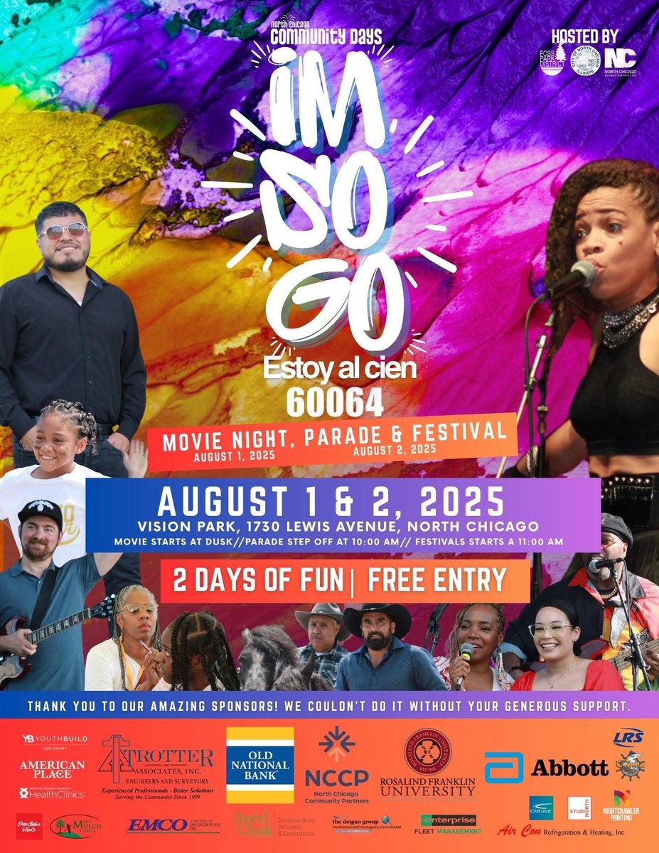 PulseRadio961's tweet image. North Chicago Community Days kicks off TODAY with Movie Night! Let’s get it! It’s gonna be a real fun time! #IMSOGO #NorthChicago #CommunityDays