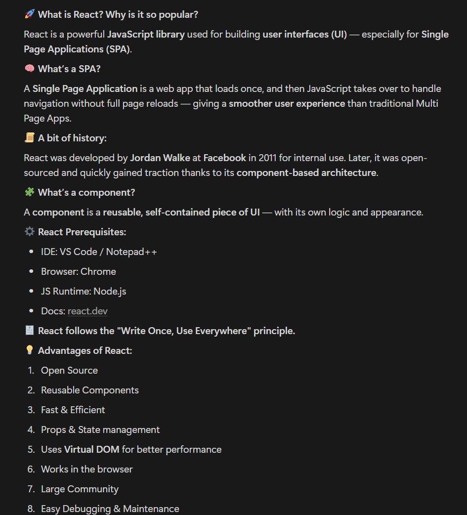 LearnWithAnkit's tweet image. Hey Everyone,
Let's understand some basic Introduction of React.js.
#Reactjs #Coding #webdevelopment #100DaysOfCode #Engineering