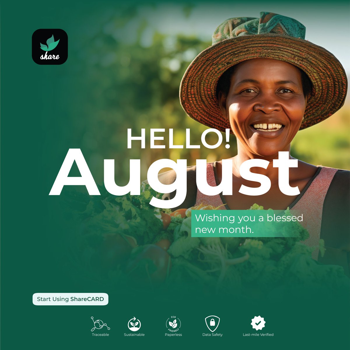 🌿 Hello, August!
Here’s to a new month of showing up for communities, capturing real stories, and turning data into action.
Wishing you a blessed and impactful month ahead.
#NewMonthNewImpact #HelloAugust #VerifiedWithShareCARD #DonorConfidence #LastMileVerified