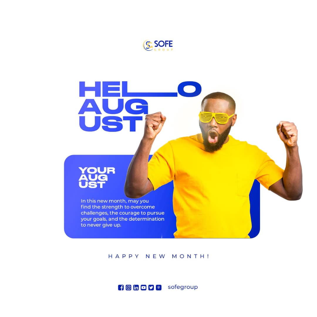 sofegroup's tweet photo. Happy New Month, Sofians!

It's the month of August ✨
May this new month bring us fresh opportunities, innovative ideas, and limitless growth.

Let's continue to learn, share, and build together.💪
#SofeGroup #BlockchainEducation #NewMonthVibes https://t.co/r10LMTaZCz