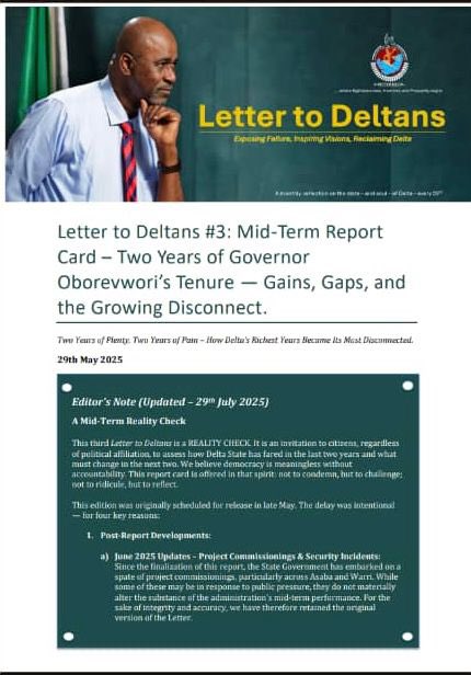 VBDMofficial's tweet photo. On Thurs, July 31, 2025, we launched the Vision Better Delta Movement (VBDM) a citizen-led platform for integrity, development &amp; accountability.

📄 LTD3 | 📘 Master Plan | 📊 Job Manual | 🧭 28 Programs | 🖥️ Onboarding

🔗 https://t.co/jcBc6TNfBO

#VisionBetterDelta #DeltaRising https://t.co/h5w141sUqT